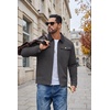 COOFANDY Men’s Casual Work Jacket Quilted Lined Jackets Fall Winter Coat(Dark Grey)