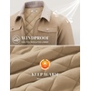COOFANDY Men’s Casual Work Jacket Quilted Lined Jackets Fall Winter Coat(Khaki)