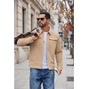 COOFANDY Men’s Casual Work Jacket Quilted Lined Jackets Fall Winter Coat(Khaki)
