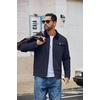 COOFANDY Men’s Casual Work Jacket Quilted Lined Jackets Fall Winter Coat(Navy Blue)