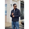 COOFANDY Men’s Casual Work Jacket Quilted Lined Jackets Fall Winter Coat(Navy Blue)
