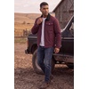 COOFANDY Men’s Casual Work Jacket Quilted Lined Jackets Fall Winter Coat(Wine Red)