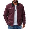 COOFANDY Men’s Casual Work Jacket Quilted Lined Jackets Fall Winter Coat(Wine Red)
