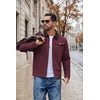 COOFANDY Men’s Casual Work Jacket Quilted Lined Jackets Fall Winter Coat(Wine Red)