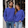 COOFANDY Men’s Crewneck Sweatshirts Fleece Pullover Thermal Casual Shirt(Dark Blue)