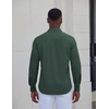 COOFANDY Mens Dress Shirt Long Sleeve Wrinkle Free Casual Button Down Shirt(Army Green)