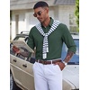 COOFANDY Mens Dress Shirt Long Sleeve Wrinkle Free Casual Button Down Shirt(Army Green)