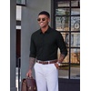 COOFANDY Mens Dress Shirt Long Sleeve Wrinkle Free Casual Button Down Shirt(Black)