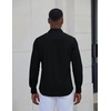 COOFANDY Mens Dress Shirt Long Sleeve Wrinkle Free Casual Button Down Shirt(Black)