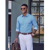 COOFANDY Mens Dress Shirt Long Sleeve Wrinkle Free Casual Button Down Shirt(Blue&white Star)