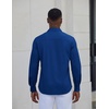 COOFANDY Mens Dress Shirt Long Sleeve Wrinkle Free Casual Button Down Shirt(Dark Blue)