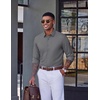 COOFANDY Mens Dress Shirt Long Sleeve Wrinkle Free Casual Button Down Shirt(Dark Grey)