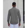 COOFANDY Mens Dress Shirt Long Sleeve Wrinkle Free Casual Button Down Shirt(Dark Grey)