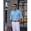 COOFANDY Mens Dress Shirt Long Sleeve Wrinkle Free Casual Button Down Shirt(Light Blue)