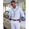 COOFANDY Mens Dress Shirt Long Sleeve Wrinkle Free Casual Button Down Shirt(White)