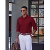 COOFANDY Mens Dress Shirt Long Sleeve Wrinkle Free Casual Button Down Shirt(Wine Red)