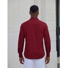 COOFANDY Mens Dress Shirt Long Sleeve Wrinkle Free Casual Button Down Shirt(Wine Red)