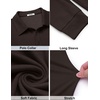COOFANDY Men’s Knit Polo Shirt Long Sleeve Polo Sweaters Casual Golf Shirts(Brown)