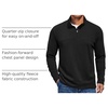 COOFANDY Mens Quarter Zip Pullover Mock Neck Sweatshirt Half Zip Sweater(A-black)