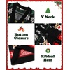 COOFANDY Mens Ugly Christmas Sweater Knitted Christmas Cardigan Sweater(Black and Red-reindee&santa)