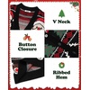COOFANDY Mens Ugly Christmas Sweater Knitted Christmas Cardigan Sweater(Black-reindeer-santa&cane)