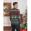COOFANDY Mens Ugly Christmas Sweater Knitted Christmas Cardigan Sweater(Christmas Green and Red)