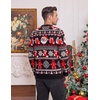 COOFANDY Mens Ugly Christmas Sweater Knitted Christmas Cardigan Sweater(Christmas Santagift)