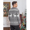 COOFANDY Mens Ugly Christmas Sweater Knitted Christmas Cardigan Sweater(Dark Grey-christmas Reindeer)