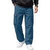 COOFANDY Men Casual Cargo Pants Hiking Joggers Sweatpant with Multi Pockets(Grey Blue)