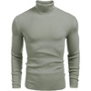 COOFANDY Mens Ribbed Slim Fit Knitted Pullover Casual Turtleneck Sweater(Sage Green)