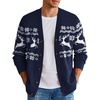 Navy Blue Reindeer&snowflake
