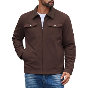 COOFANDY Men’s Casual Work Jacket Quilted Lined Jackets Fall Winter Coat(Brown)