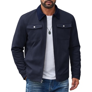 COOFANDY Men’s Casual Work Jacket Quilted Lined Jackets Fall Winter Coat(Navy Blue)