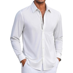 COOFANDY Mens Dress Shirt Long Sleeve Wrinkle Free Casual Button Down Shirt(White)