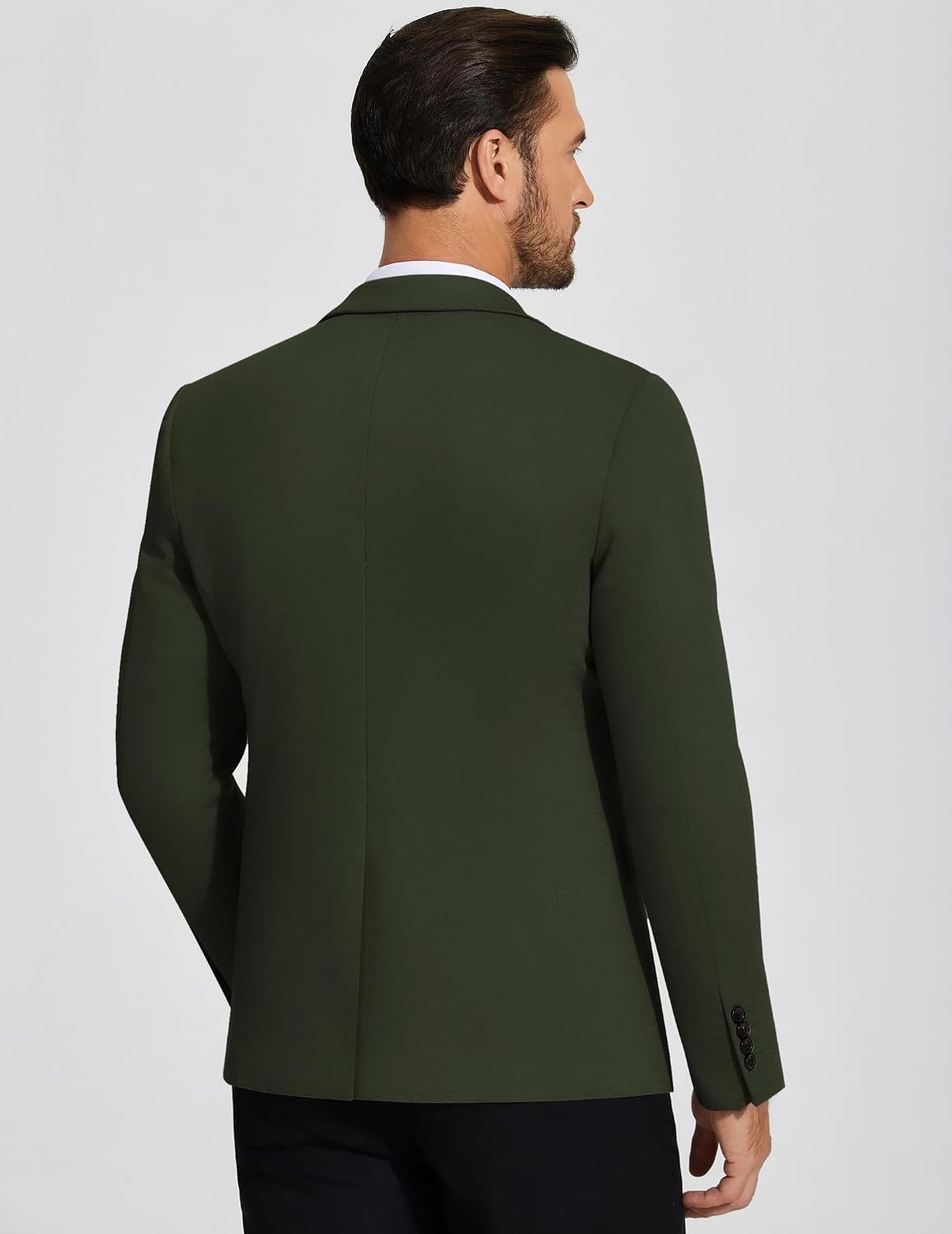 image:imageCOOFANDY Mens Casual Blazer Knit Sport Coat Lightweight Two Button Suit JacketForest Green
