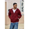 COOFANDY Men Full Zip Hoodie Fleece Zipper Sweatshirt Casual Hooded Jacket(Wine Red)