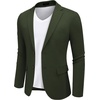 COOFANDY Mens Casual Blazer Knit Sport Coat Lightweight Two Button Suit Jacket(Forest Green)