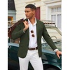 COOFANDY Mens Casual Blazer Knit Sport Coat Lightweight Two Button Suit Jacket(Forest Green)