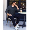 COOFANDY Men’s Quarter Zip Pullover Long Sleeve Sweatshirts for Men Casual Mock Neck Fleece Shirts(Deep Blue)