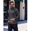 COOFANDY Men’s Quarter Zip Pullover Long Sleeve Sweatshirts for Men Casual Mock Neck Fleece Shirts(Heather Grey)