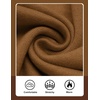 COOFANDY Mens Quarter Zip Sweater Casual Slim Fit Mock Neck Knit Pullover(Brown)