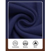 COOFANDY Mens Quarter Zip Sweater Casual Slim Fit Mock Neck Knit Pullover(Navy Blue)