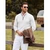COOFANDY Mens Quarter Zip Sweater Casual Slim Fit Mock Neck Knit Pullover(White)