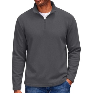 COOFANDY Men’s Quarter Zip Pullover Long Sleeve Sweatshirts for Men Casual Mock Neck Fleece Shirts(Dark Grey)