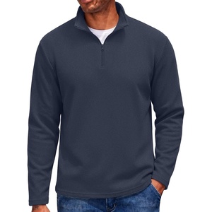 COOFANDY Men’s Quarter Zip Pullover Long Sleeve Sweatshirts for Men Casual Mock Neck Fleece Shirts(Deep Blue)