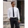 COOFANDY Men’s Dress Shirts Long Sleeve Wrinkle Free Stretch Button Down Shirts Formal Business Shirts(A-white)