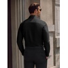 COOFANDY Men’s Dress Shirts Long Sleeve Wrinkle Free Stretch Button Down Shirts Formal Business Shirts(Black)