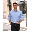 COOFANDY Men’s Dress Shirts Long Sleeve Wrinkle Free Stretch Button Down Shirts Formal Business Shirts(B-light Blue)