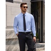 COOFANDY Men’s Dress Shirts Long Sleeve Wrinkle Free Stretch Button Down Shirts Formal Business Shirts(B-light Blue)