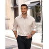 COOFANDY Men’s Dress Shirts Long Sleeve Wrinkle Free Stretch Button Down Shirts Formal Business Shirts(Champagne Color)
